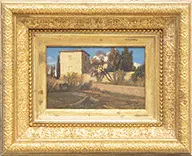 Emilio Sánchez-Perrier, Country Villa, Sevilla, Oil on wood panel