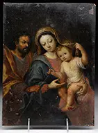 Unsigned, The Holy Family, Oil on copper