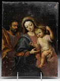 Unsigned, The Holy Family, Oil on copper