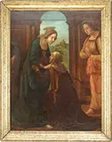 Old Master, Mary and Elizabeth, Oil on wood panel