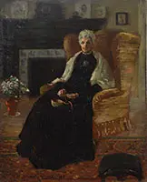 Portrait of the Artist’s Mother by William W. Gilchrist Jr., Oil on wood panel, sold Feb 2014