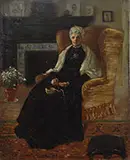 William W. Gilchrist Jr., Portrait of the Artist’s Mother, Oil on wood panel