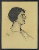 Hilda Belcher, Two Portrait Works of Rosa Brooks, 1) Oil on canvas mounted to cardboard