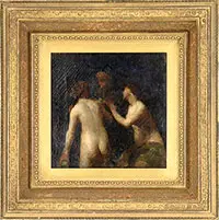 Henry Siddons Mowbray, Nude Study-Copy from Spanish Gallery, Oil on canvas