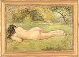 Albert Babb Insley, Nude in Landscape, Oil on canvas