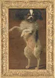 Unsigned, Portrait of a Standing Dog, Oil on canvas mounted to board