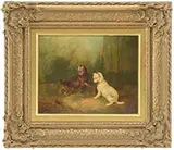 B Jones, Two Dogs and a Mouse Trap, Oil on canvas