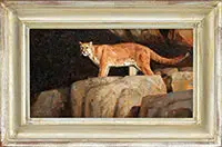 Grant Hacking, Mountain Lion’s Lair, Oil on linen on masonite