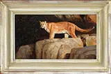 Grant Hacking, Mountain Lion’s Lair, Oil on linen on masonite