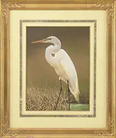 Roy Thompsen, Three Works, Blue Heron, Egret & Egret on a Sandy Beach Acrylic