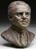 Max Kalish, Bust of Ruby Rubenstein, Bronze having brown/bronze patina
