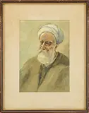 Yernand, Pair of Arab Portraits of Men, Watercolors