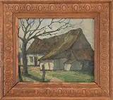 Taber Sears, French Cottages, Oil on canvas