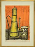 Bernard Buffet, Yellow Ewer with Glass, Lithograph