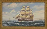 William Frederick Paskell, Three-Mast Ship Off Lighthouse