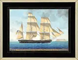 Peter Mazzinghi, ELLEN PASSING GIBRALTAR AUG 5TH 1836 WILm P, LARRABEE MASTER”. Watercolor/gouache