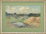 Louis Doyle Norton, Fish Shacks, Pastel