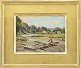 Bernard Corey, Low Tide, Essex, Oil on canvas laid on wood panel