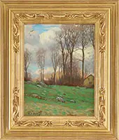 Harold C. Dunbar, Summer Landscape, Oil on canvas