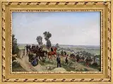 Henri Louis Dupray, Soldiers Skirmishing on Hillside, Oil on panel