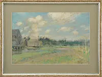 Louis Doyle Norton, Cape Porpoise Fish Shacks, Pastel