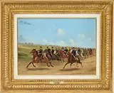 Paul Emile Leon Perboyre, Charging Cavalry, Oil on panel