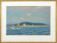 Louis Doyle Norton, Clear Morning Off Cape Porpoise Light, Pastel