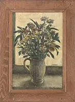 Willard W. Cummings, Still Life of Flowers, Oil on canvas
