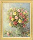 Alisa Skulte, Still Life of Flowers, Oil on canvas