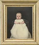 Unsigned, Portrait of a Baby in a Christening Dress, Oil on canvas