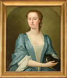Unsigned, Portrait of a Woman with a Cat, Oil on canvas