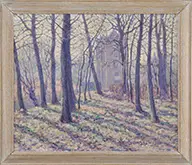 Frederick O’Neill Gallagher, The Woodland Abby, Oil on canvas