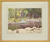 Charles Henry Richert, Two Landscapes, Watercolors