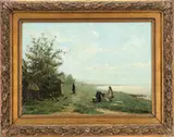 Maurits Constantijn Lapidoth, Morning Along the Coast, Oil on canvas