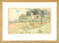 Ross Turner, The Oceanside Homestead, Watercolor