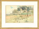 Ross Turner, The Oceanside Homestead, Watercolor