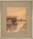 Louis K. Harlow, Five Works, 1) Watercolor – Church
