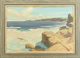 Beda Zel Angle, Rocky Coastline, Oil on masonite