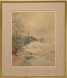 Louis K. Harlow, Five Landscape Works, Watercolors