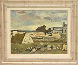 Roland Oudot, Coastal Home, Oil on canvas