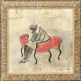 Lisel Salzer, Gentleman on a Tete-A-Tete, Oil on masonite