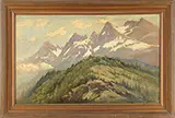 C Myron Clark, Alaska Mountain Range, Oil on canvas