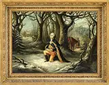 Unsigned, Washington at Valley Forge, Oil on canvas