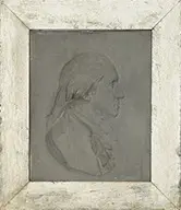 Charles Calverley, Cast Metal Bust of George Washington After Houdon, Cast metal profile view bust relief of George Washington