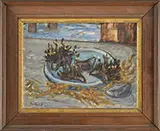 Waldo Peirce, Mussels, Oil on canvas