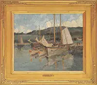 Paul King, Camden Harbor, Oil on canvas