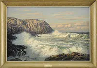Josef M. Arentz, White Head Monhegan, Oil on canvas