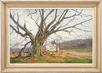 Late Fall Landscape by Paul Strisik, Oil on canvas, sold Aug 2013