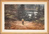 John Swan, Parmachene Grouse, Oil on Masonite