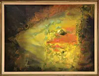 Beverly Linney Hallam, Sun Pool, Acrylic on paper